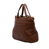 Medium Leather Ride Top Handle Bag